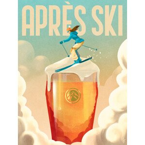 Ilustrace Apres Ski I, Mark Harrison, 30 × 40 cm
