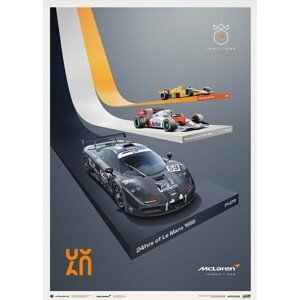 Umělecký tisk McLaren Racing - The Triple Crown - 60th Anniversary, 50 × 70 cm