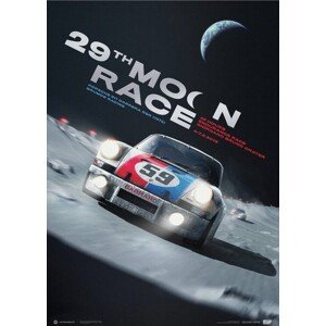 Umělecký tisk Porsche 911 Carrera RSR - 29th Moon Race - 2078, 50 × 70 cm