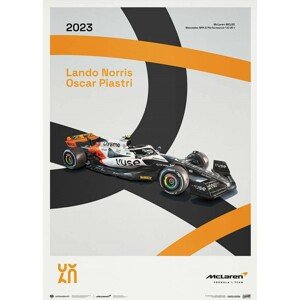 Umělecký tisk McLaren Racing - MCL60 - 60th Anniversary - 2023, 50 × 70 cm