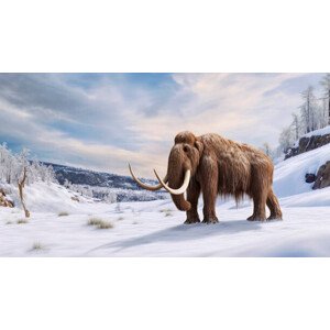 Ilustrace Mammoth, illustration, LEONELLO CALVETTI/SCIENCE PHOTO LIBRARY, 40 × 22.5 cm