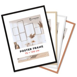 Rám na plakát 75×100 cm, Bílá – Plast