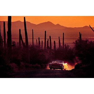 Ilustrace Cowboy Cadillac in Desert by Kevin Cruff, 40 × 26.7 cm