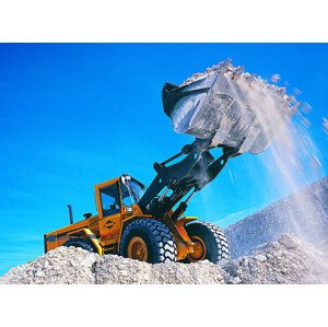 Ilustrace Backhoe lifting rubble, Digital Vision., 40 × 30 cm