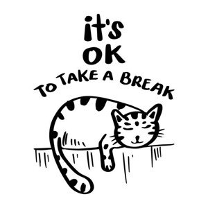 Ilustrace It's ok to take a break,, Handini_Atmodiwiryo, 40 × 40 cm