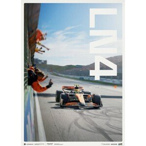 Umělecký tisk McLaren Formula 1 Team - Lando Norris - Zandvoort 2024 Victory, 50 × 70 cm