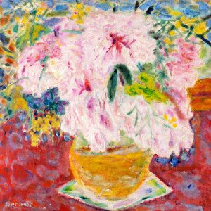 Obrazová reprodukce The Pink Bouquet of Flowers, Pierre Bonnard, 40 × 40 cm