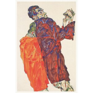 Obrazová reprodukce Man in a Green Shirt, Egon Schiele, 26.7 × 40 cm