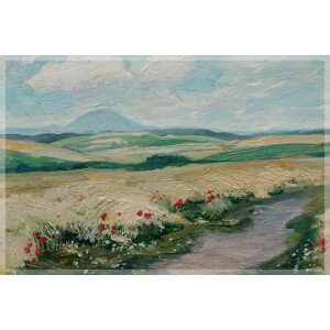 Obrazová reprodukce Bohemian landscape, Ferdinand Engelmller, 40 × 26.7 cm