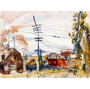 Obrazová reprodukce Fall Brook Railroad, Arthur Dove, 40 × 30 cm