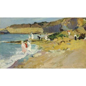 Obrazová reprodukce Rocks at the Lighthouse, Biarritz, Joaquín Sorolla y Bastida, 40 × 23.7 cm