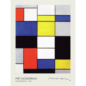 Obrazová reprodukce Composition A (1920), Piet Mondrian, 30 × 40 cm