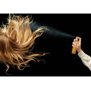 Fotografie Healthy, beautiful blonde hair over black, master1305, 40 × 26.7 cm