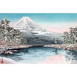 Obrazová reprodukce Mt. Fuji from Tagonoura, Snow Scene (1932), Hiroaki Takahashi, 40 × 26.7 cm