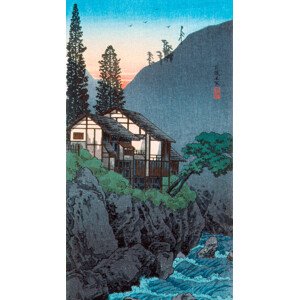 Obrazová reprodukce Hakone (1939), Hiroaki Takahashi, 22.2 × 40 cm