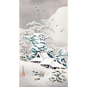 Obrazová reprodukce Sawatari in Snow (1936), Hiroaki Takahashi, 22.2 × 40 cm