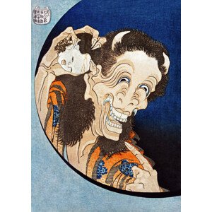 Obrazová reprodukce Laughing Demoness (1831), Katsushika Hokusai, 30 × 40 cm