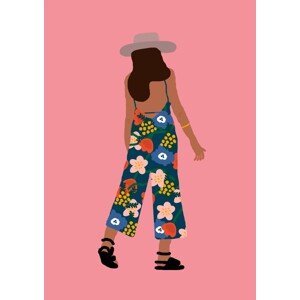Ilustrace Summer Girl, Rafaela Mascaro, 30 × 40 cm