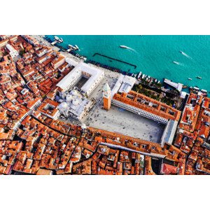Fotografie Aerial view of piazza San Marco, Venice, Italy, Matteo Colombo, 40 × 26.7 cm