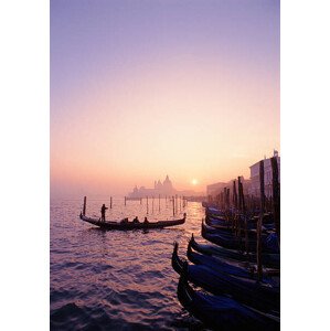 Fotografie Italy, Venice  gondolas at sunset, Grant Faint, 26.7 × 40 cm
