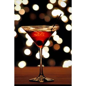 Fotografie Holiday martini on bar counter with, Cappi Thompson, 26.7 × 40 cm