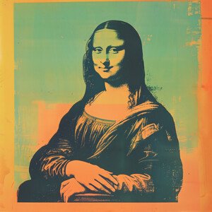 Ilustrace Mona Lisa Modern, Andreas Magnusson, 40 × 40 cm