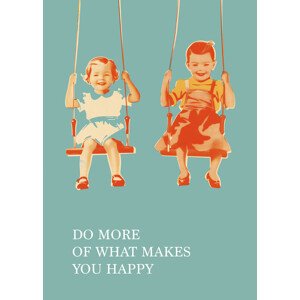 Ilustrace Two Little Girls On Swings, Andreas Magnusson, 30 × 40 cm
