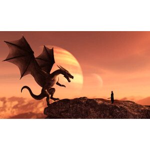 Ilustrace Knight and the dragon, chainatp, 40 × 22.2 cm
