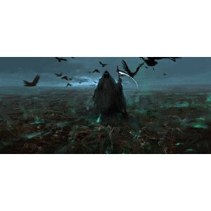 Ilustrace Death dominates the earth, 3D illustration., liuzishan, 50 × 23 cm