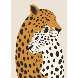 Ilustrace Leopard Mom, Andreas Magnusson, 30 × 40 cm