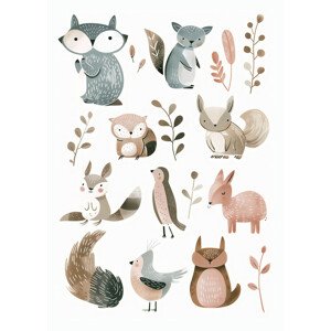 Ilustrace Cute Animals No 2, Andreas Magnusson, 30 × 40 cm