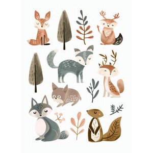 Ilustrace Cute Animals No 1, Andreas Magnusson, 30 × 40 cm