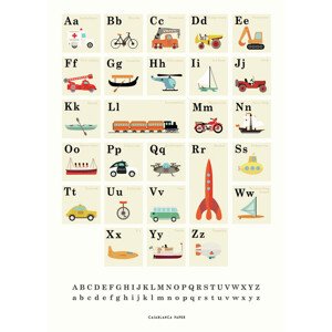 Ilustrace Alphabet Vehicles, Erik Wintzell, 30 × 40 cm