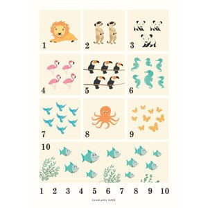 Ilustrace Numbers Animals, Erik Wintzell, 30 × 40 cm