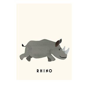Ilustrace Rhino, Erik Wintzell, 30 × 40 cm