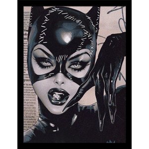 Obraz na zeď - DC Comics - Cat Woman Pearls, 34.3 x 44.5 cm