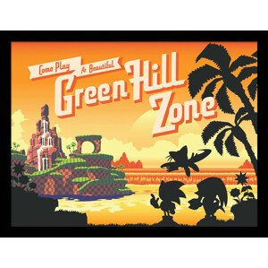 Obraz na zeď - Sonic the Hedgehog - Green Hell Sunset, 44.5 x 34.3 cm