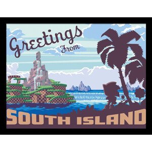 Obraz na zeď - Sonic the Hedgehog - Greetings from South Isladn, 44.5 x 34.3 cm