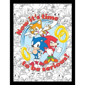 Obraz na zeď - Sonic the Hedgehog - It's time To Be Serious, 34.3 x 44.5 cm