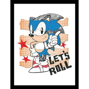 Obraz na zeď - Sonic the Hedgehog - Let's Roll 2, 34.3 x 44.5 cm