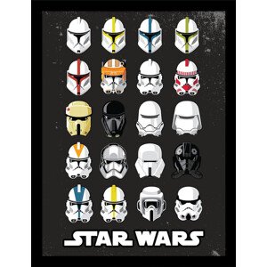 Obraz na zeď - Star Wars - Trooper Helmets, 34.3 x 44.5 cm