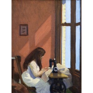 Obrazová reprodukce Girl at a Sewing Machine (1921), Edward Hopper, 30 × 40 cm