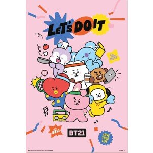 Plakát, Obraz - BT21 - Lets Do It, 61 × 91.5 cm