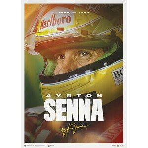 Umělecký tisk Ayrton Senna - 2023 Designed to Win - Senna Poster, 40 × 50 cm