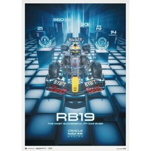 Umělecký tisk Oracle Red Bull Racing RB19 - 2023 The Most Successful F1® Car Ever - Red Bull, 40 × 50 cm