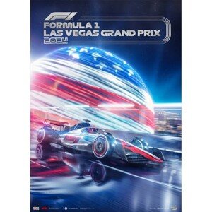 Umělecký tisk Formula 1 - Las Vegas Grand Prix - City of Lights - 2024, 50 × 70 cm