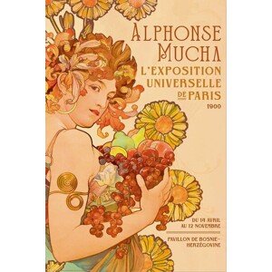 Plakát, Obraz - Alphonse Mucha - L'Exposition 1900, 61 × 91.5 cm