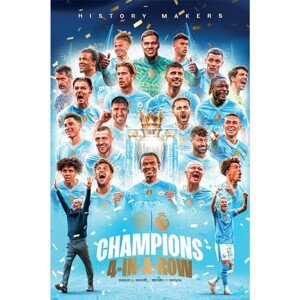Plakát, Obraz - Manchester City - Champions 2024, 61 × 91.5 cm