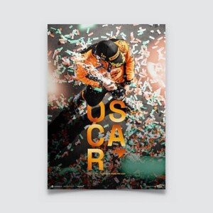 Umělecký tisk McLaren Formula 1 Team - Oscar Piastri - Maiden Grand Prix Win - Hungary - 2024 -Collector’s Edition, Automobilist, 50 × 70 cm
