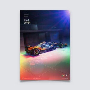 Umělecký tisk McLaren Formula 1 Team - Chrome Livery - United States - 2024 - Collector's Edition, Automobilist, 50 × 70 cm